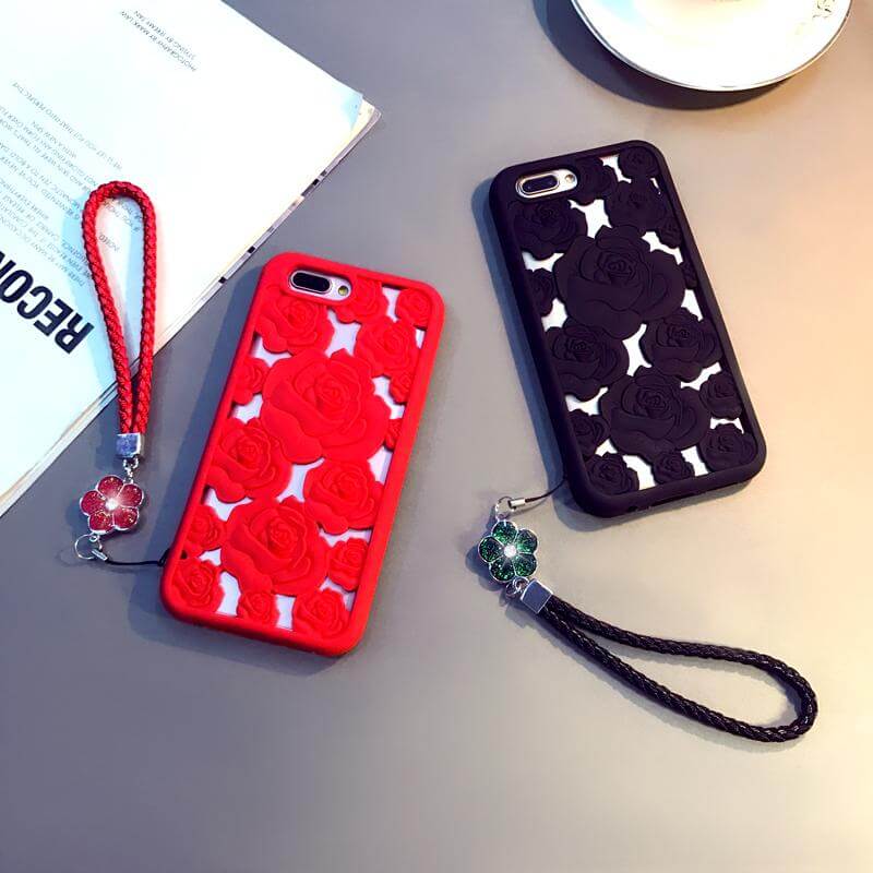 Phone Case Soft Silicone Rose Cutout iPhone 6/6s