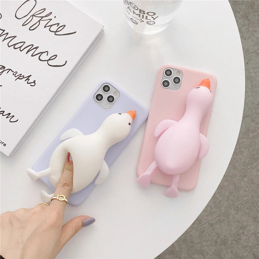 Phone Case Soft TPU Built-In Stress Reliever & Stand