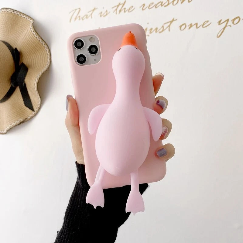 Phone Case Soft TPU Built-In Stress Reliever & Stand