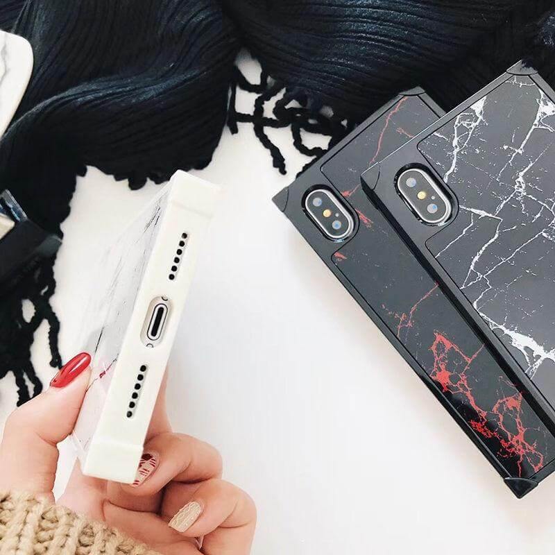Phone Case Soft TPU Marble Print Shock-Resistant Protection