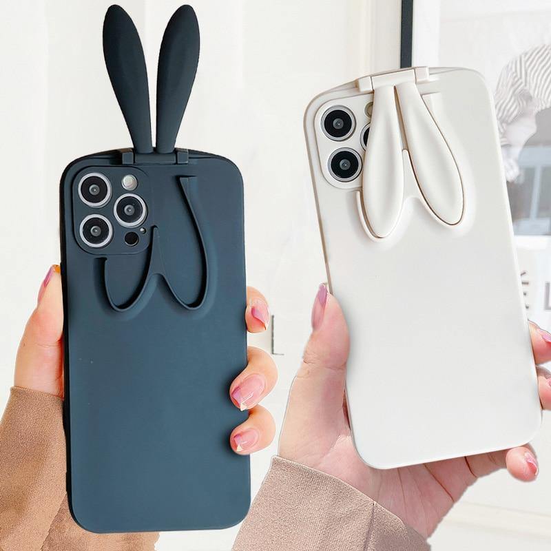 Phone Case Soft TPU Rabbit Ear Design Camera Protection