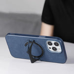 Phone Case Synthetic Leather Magnetic Ring Holder