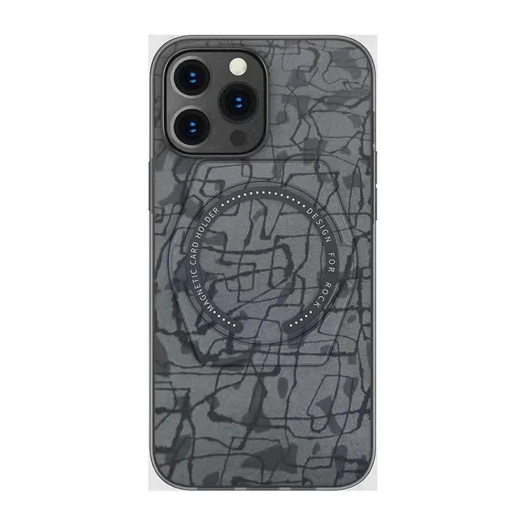 Phone Case Synthetic Leather Magnetic Ring Holder