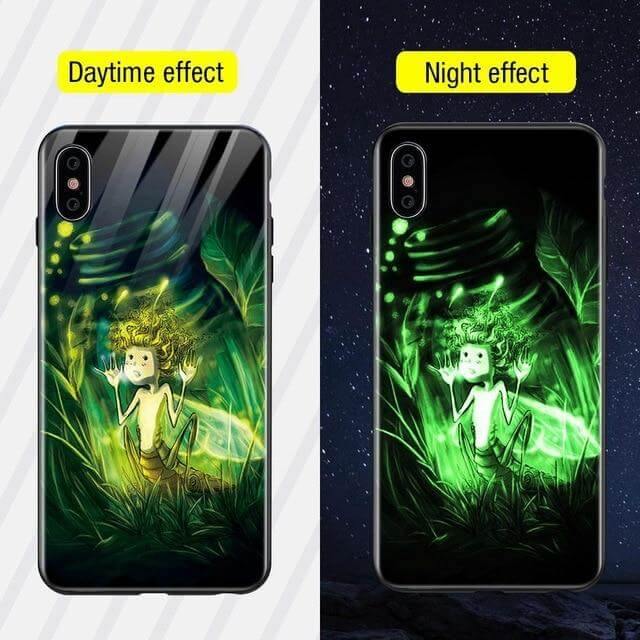 Phone Case Tempered Glass Luminous Patterned Design