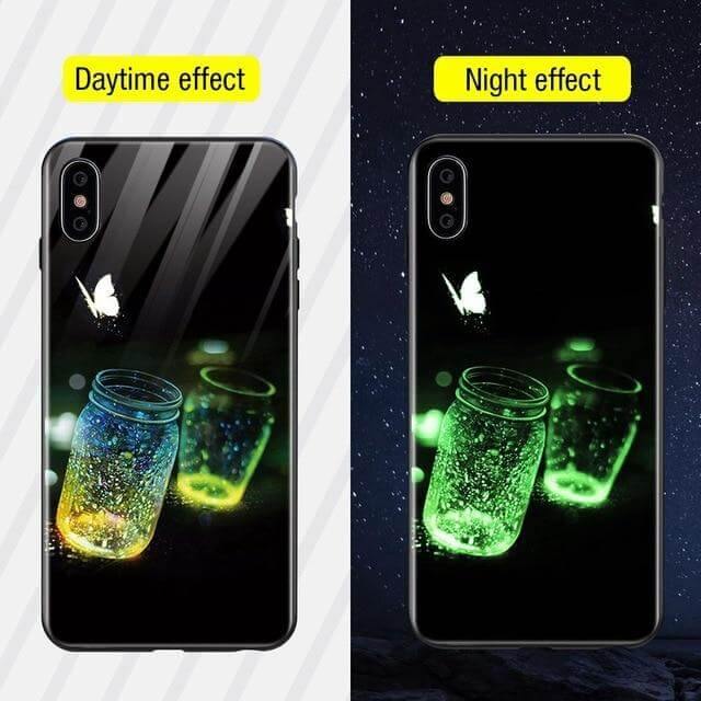 Phone Case Tempered Glass Luminous Patterned Design