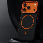 Phone Case Textured Leather-Like Magnetic Charging Compatible