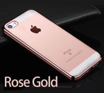 Phone Case Transparent Back Plated Silicone Bumper