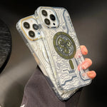 Phone Case Transparent Mechanical Design MagSafe Compatible Lightweight