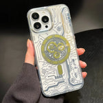 Phone Case Transparent Mechanical Design MagSafe Compatible Lightweight