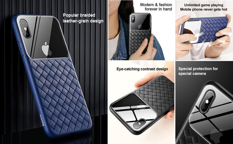 Phone Case Ultra-Thin Woven Grid Pattern