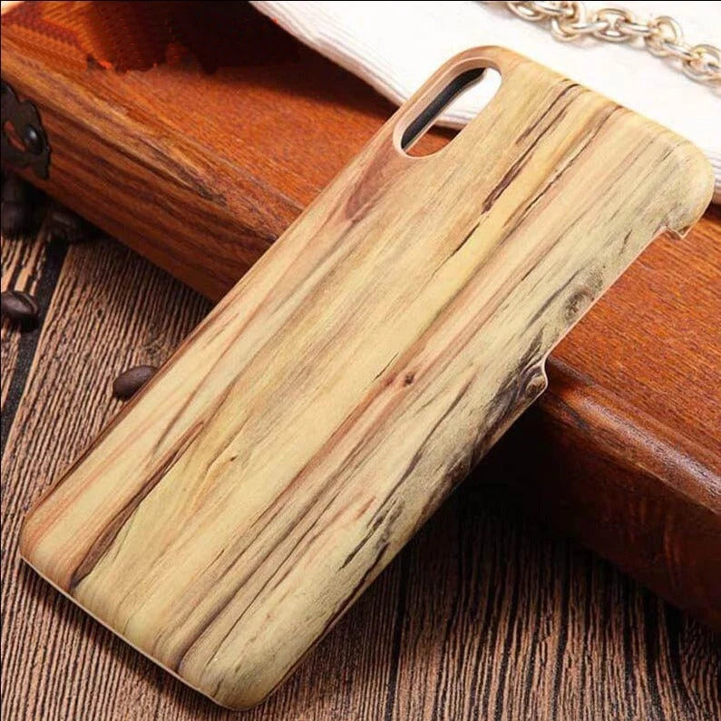 Phone Case Wood Back Slim Dirt-Resistant