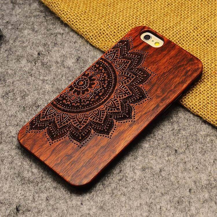 Phone Case Wood & PC Dirt & Impact Resistant