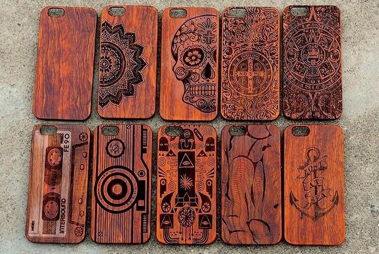 Phone Case Wood & PC Dirt & Impact Resistant