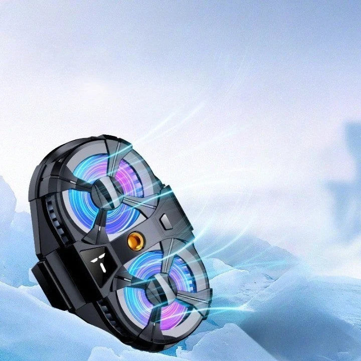 Phone Cooler Dual-Fan Cooling Easy-Attach Design