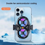 Phone Cooler Dual-Fan Cooling Easy-Attach Design
