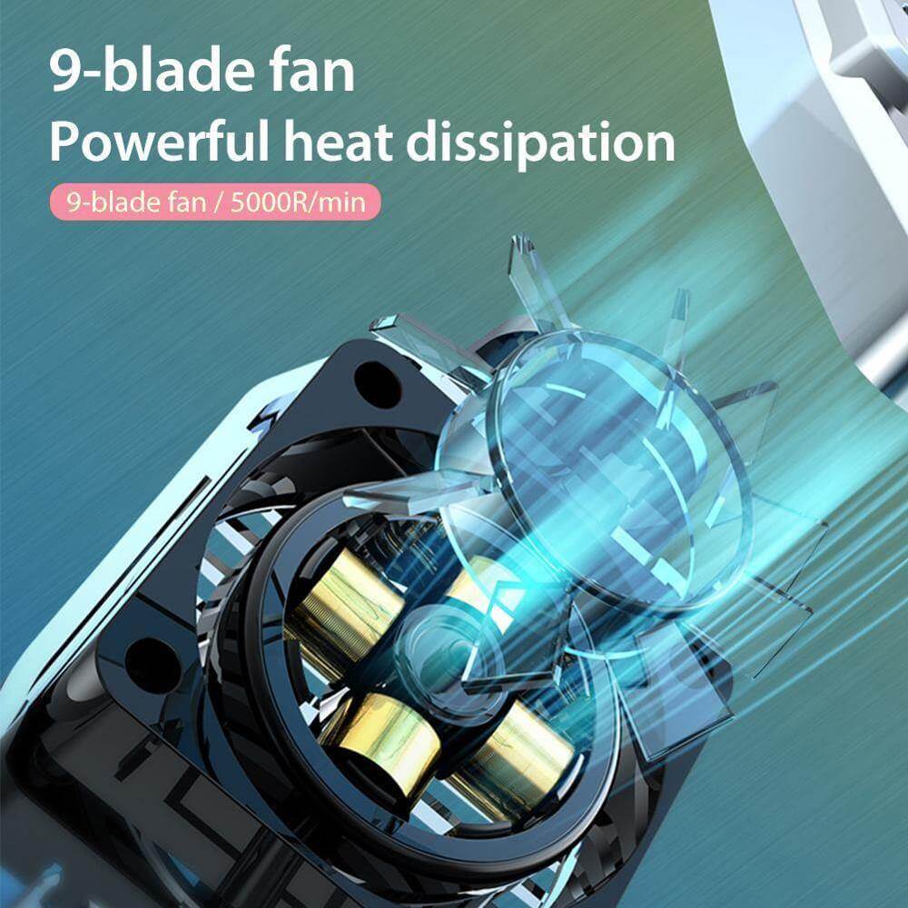 Phone Cooling Fan Clip-On Quiet 5000 RPM