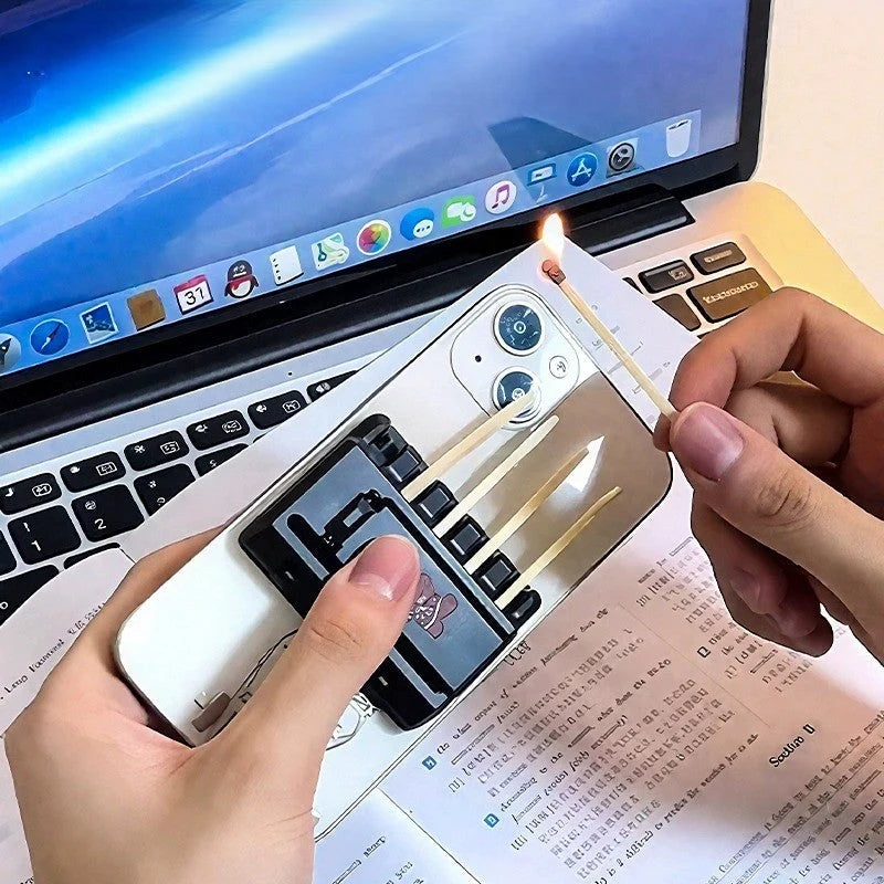 Phone Holder Built-In Match Storage Holds 5 Matches
