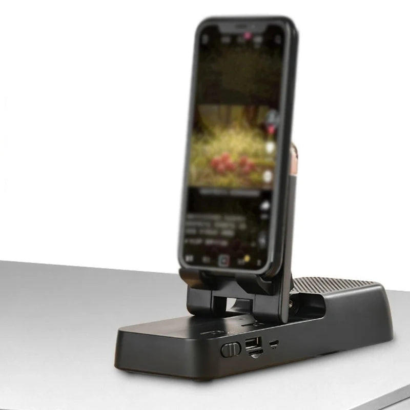 Phone Holder Dock Bluetooth Speaker Adjustable Angle Charging Support
