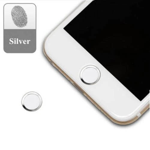Phone Home Button Ring Sticker Metal Aluminum Finish