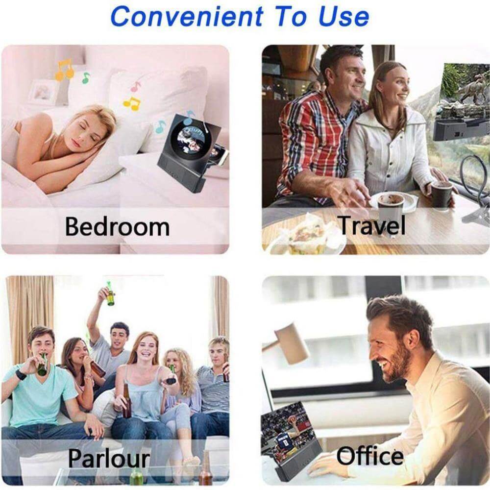 Phone Screen Magnifier 12-Inch HD Bluetooth Speaker