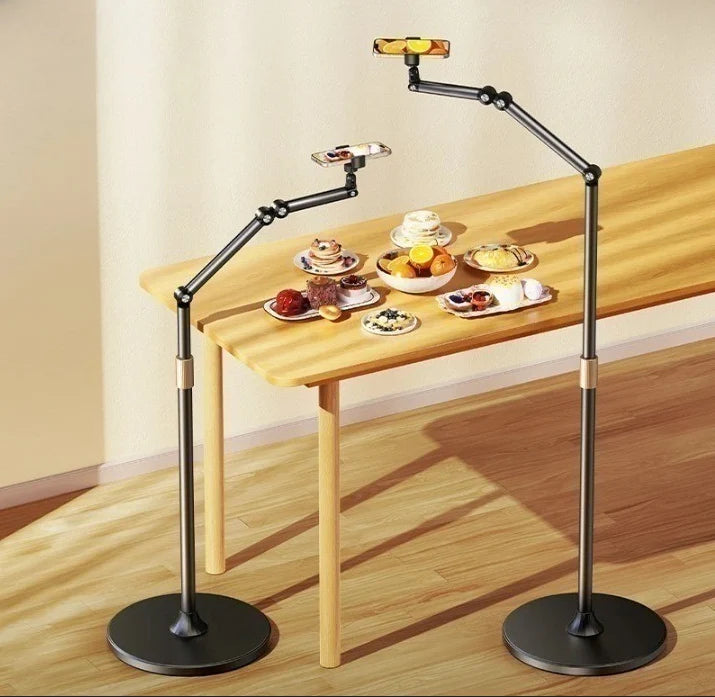 Phone & Tablet Floor Stand Adjustable Height Aluminum Alloy