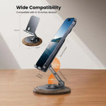 Phone & Tablet Stand Adjustable Rotating Foldable Metal Support