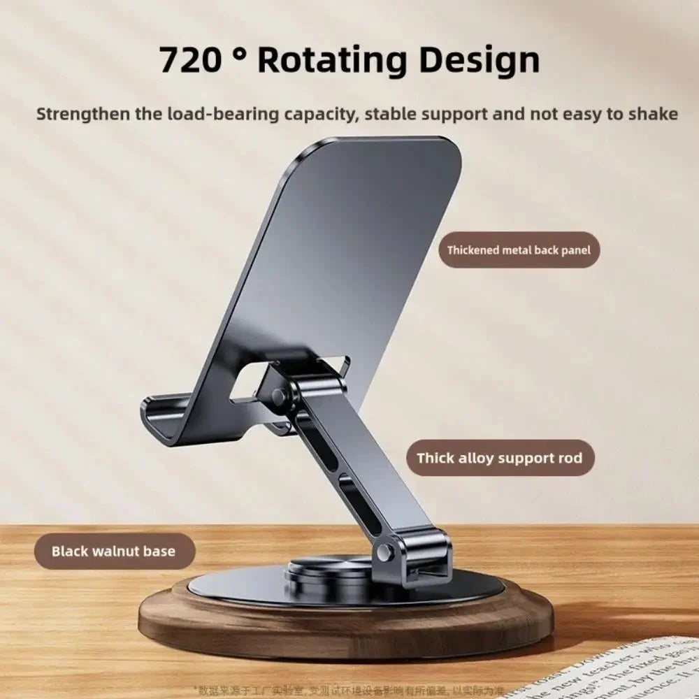 Phone & Tablet Stand Adjustable Rotating Foldable Metal Support