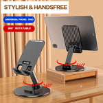 Phone & Tablet Stand Foldable 360° Rotating Non-Slip Base