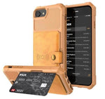 Phone Wallet Case Card Slots Adjustable Kickstand PU Leather