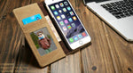 Phone Wallet Case Denim Canvas Built-In Stand Scratch-Resistant
