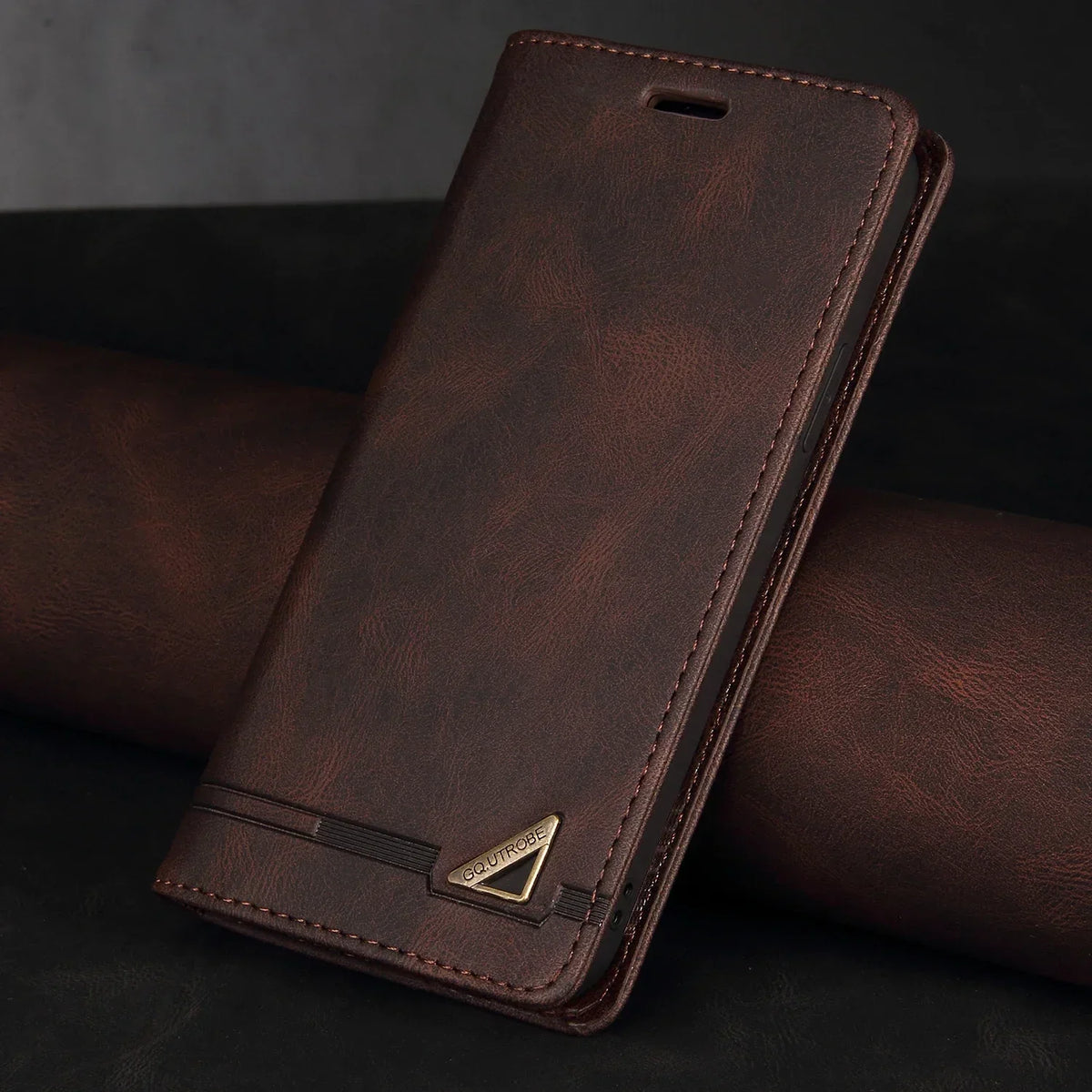 Phone Wallet Case Faux Leather Card Slots Built-In Stand