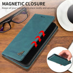 Phone Wallet Case Faux Leather Card Slots Built-In Stand