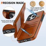 Phone Wallet Case Faux Leather RFID-Blocking Card Holder