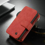 Phone Wallet Case Genuine Leather Card Pocket & Kickstand