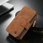 Phone Wallet Case Genuine Leather Card Pocket & Kickstand