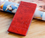 Phone Wallet Case Leather Flip Cover With Card Pocket & Shockproof Protection