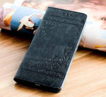 Phone Wallet Case Leather Flip Cover With Card Pocket & Shockproof Protection