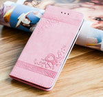 Phone Wallet Case Leather Flip Cover With Card Pocket & Shockproof Protection