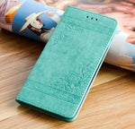 Phone Wallet Case Leather Flip Cover With Card Pocket & Shockproof Protection