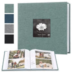 Photo Album Linen Cover Writable Acid-Free Pages