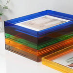 Photo Frame Clear Acrylic Floating Desk & Wall Mount