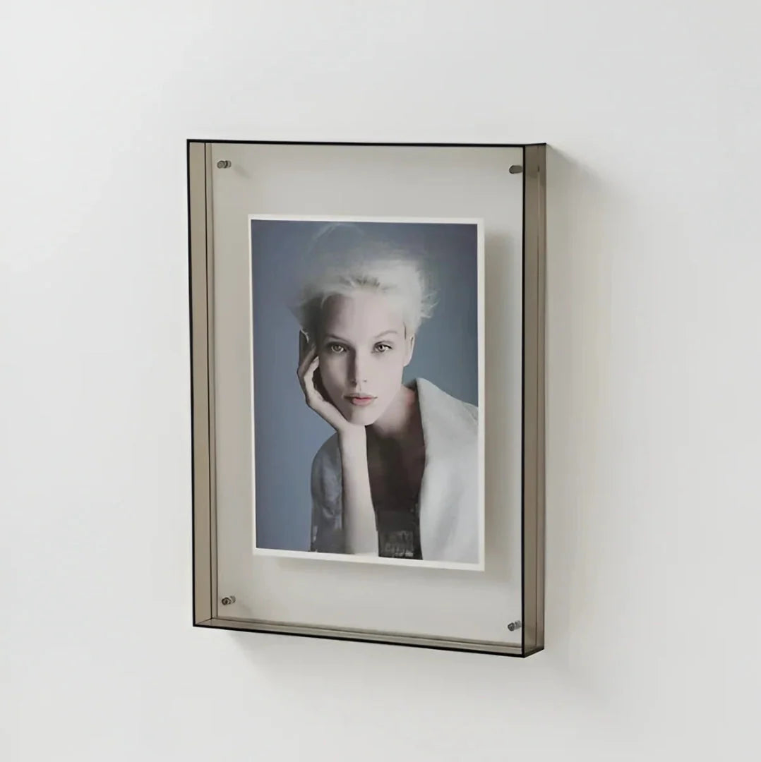 Photo Frame Clear Acrylic Floating Desk & Wall Mount