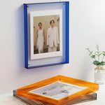Photo Frame Clear Acrylic Floating Desk & Wall Mount