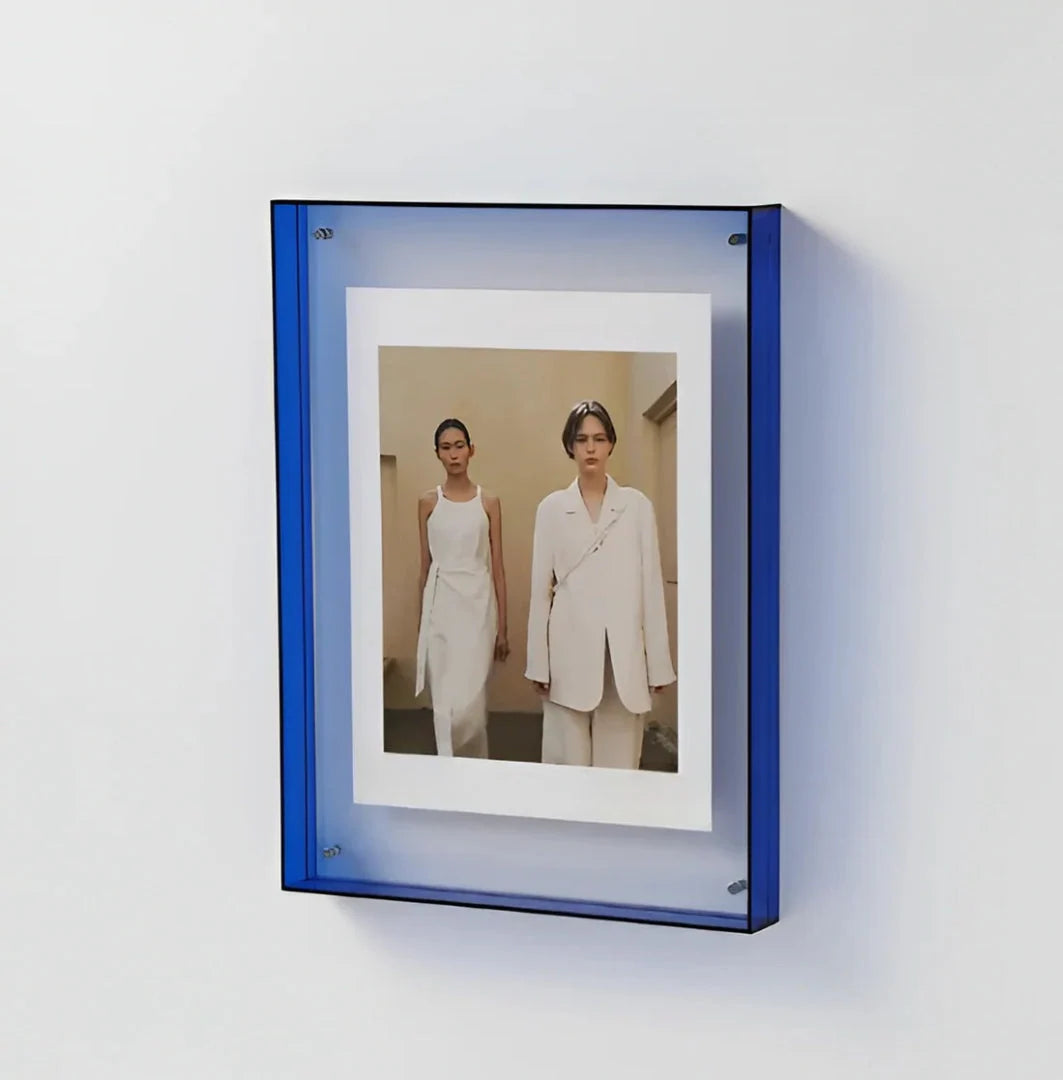 Photo Frame Clear Acrylic Floating Desk & Wall Mount