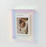 Photo Frame Clear Acrylic Floating Desk & Wall Mount