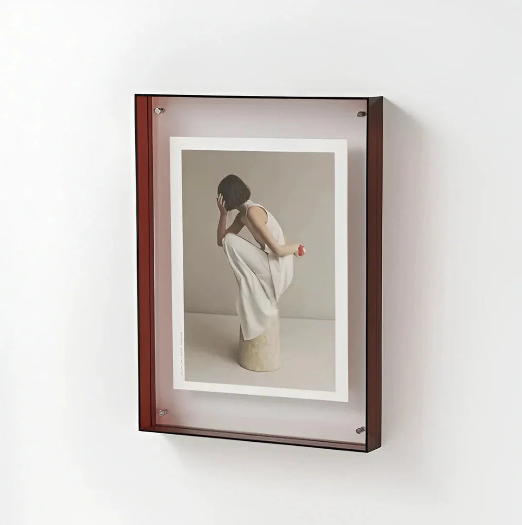 Photo Frame Clear Acrylic Floating Desk & Wall Mount