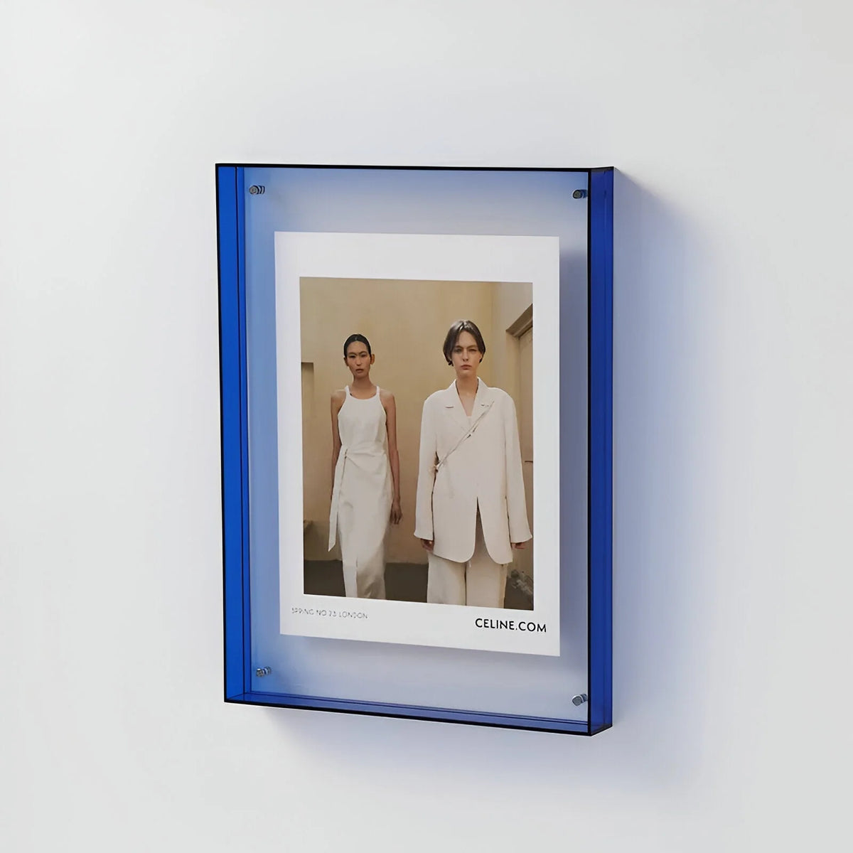 Photo Frame Transparent Acrylic Freestanding or Wall-Mountable