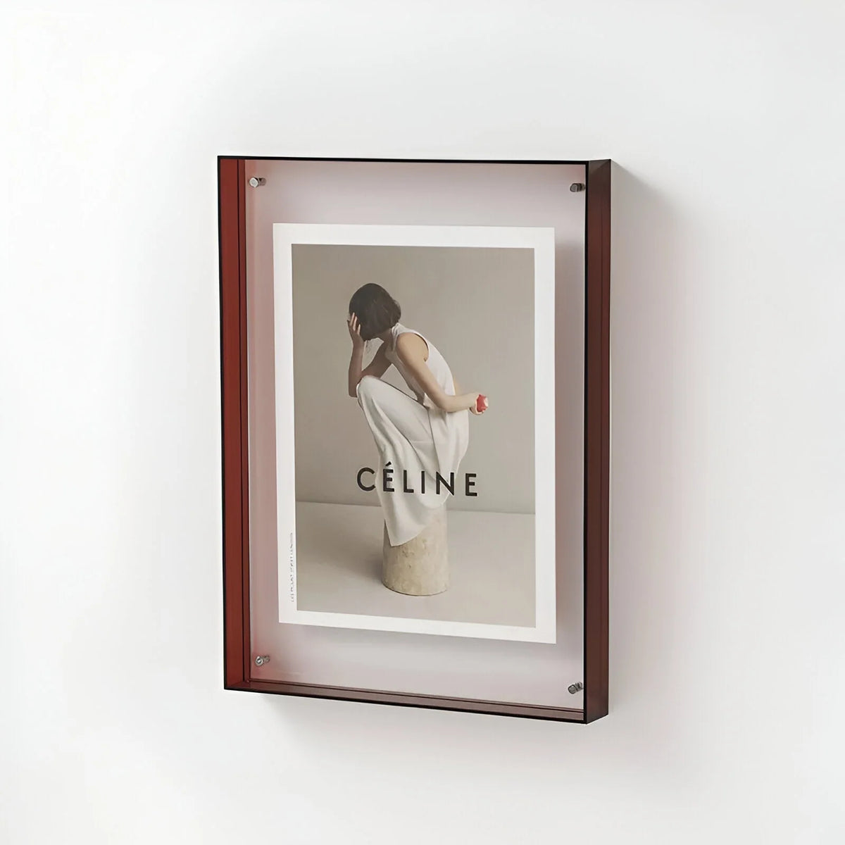 Photo Frame Transparent Acrylic Freestanding or Wall-Mountable