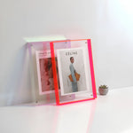 Photo Frame Transparent Acrylic Freestanding or Wall-Mountable