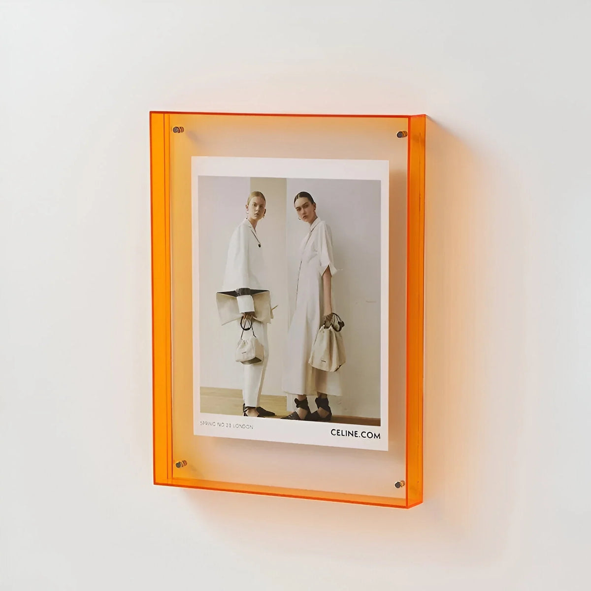Photo Frame Transparent Acrylic Freestanding or Wall-Mountable